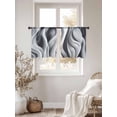 thumbnail image 3 of Abstract Sheer Curtains 54 Inches Long 2 Panels Gray and White Wave Lines Liquid Texture Modern Light Filtering Semi Sheer Window Curtains Drapes for Bedroom Living Room 52"x54", 3 of 7