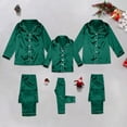 thumbnail image 4 of Inglocry Cotton Family Christmas Pajamas Matching Sets 2025 Satin Plus Size Casual Pjs Matching Sets for Family Green 24 Months, 4 of 6