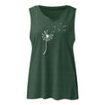 thumbnail image 3 of Jewelreauty Women Casual Tank Tops Summer V Neck Sleeveless Tunic T-Shirts Loose Fitting Basic Tee Blouse (M, Green), 3 of 3