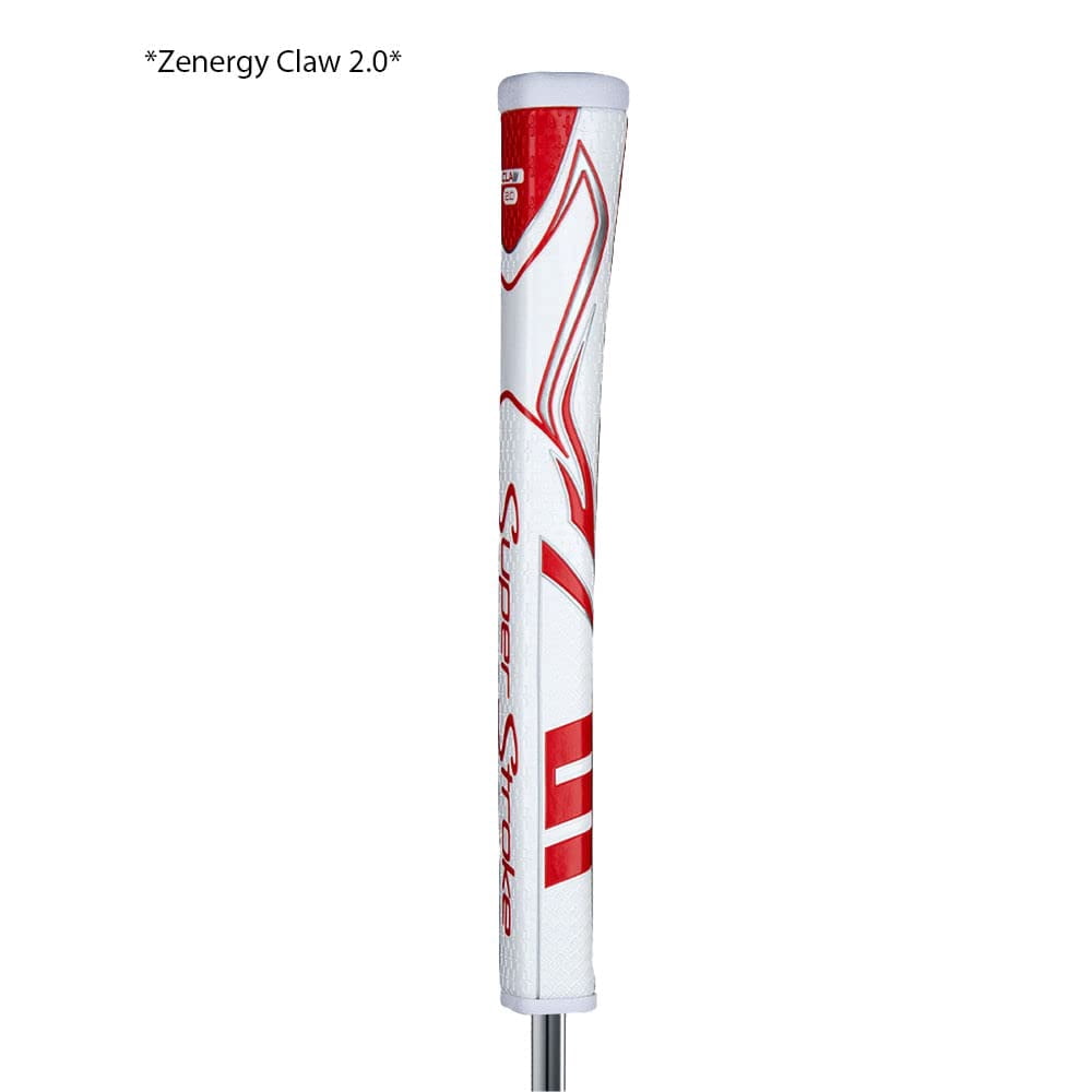 SuperStroke Golf Zenergy Claw 1.0 Putter Grips White/Red