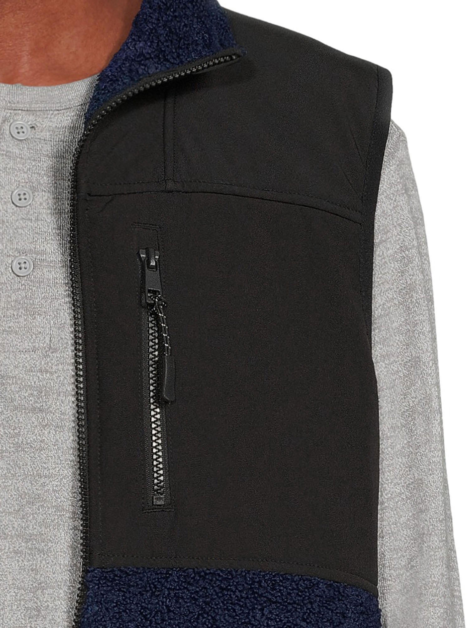 Russell Men's & Big Men's Faux Sherpa Vest, Sizes up to 3XL