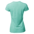 thumbnail image 3 of A2Y Women's Basic Solid Ring Spun 100% Cotton Short Sleeve Crew Neck T Shirt Tee Tops Heather Blue L, 3 of 3