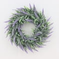 thumbnail image 7 of Artificial Lavender Wreaths Flower Front Door Wreath with Green Leaves Garland for Wall Home Decor indoor e outdoor Green, 7 of 7