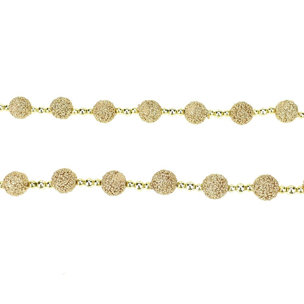 Gold Glitter Ball Garland, 81/2Feet