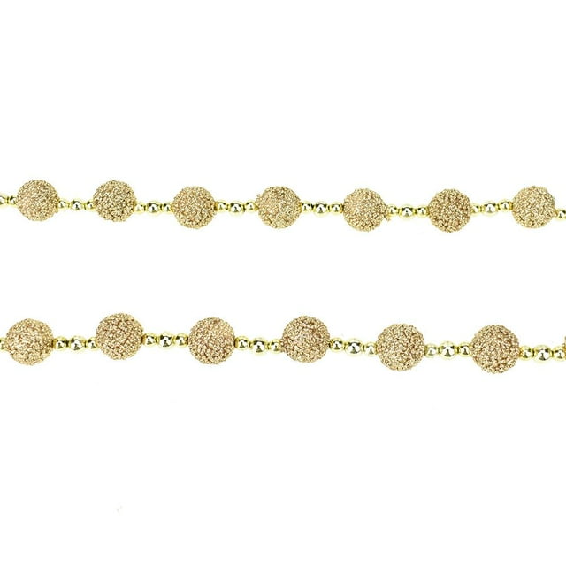 Gold Glitter Ball Garland, 81/2Feet