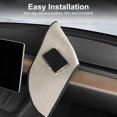 thumbnail image 3 of Cojín del tablero de instrumentos Cubierta para salpicadero, alfombrilla antideslizante de franela para coche, repuesto para Tesla Model 3, Model Y 19-22, color marrón, 3 of 7