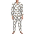 thumbnail image 3 of Balery Indian Elephant Pijama para Hombre de Dos Piezas con Manga Larga, Conjunto de Dormir y Descanso Suave con Bolsillos-Small, 3 of 7