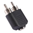 thumbnail image 1 of 3.5mm Female Jack to Dual RCA Male Splitter Adapter, 1 of 9