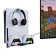 thumbnail image 1 of Soporte de pared para cargador de consola PS5 y PS5 Slim con barra de luz RGB y gancho para auriculares, 1 of 9
