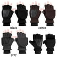 thumbnail image 2 of Women Men Thicken Driving Cycling Warm Convertible Touch Screen Gloves Sport Mittens Fingerless Gloves COFFEE L, 2 of 8