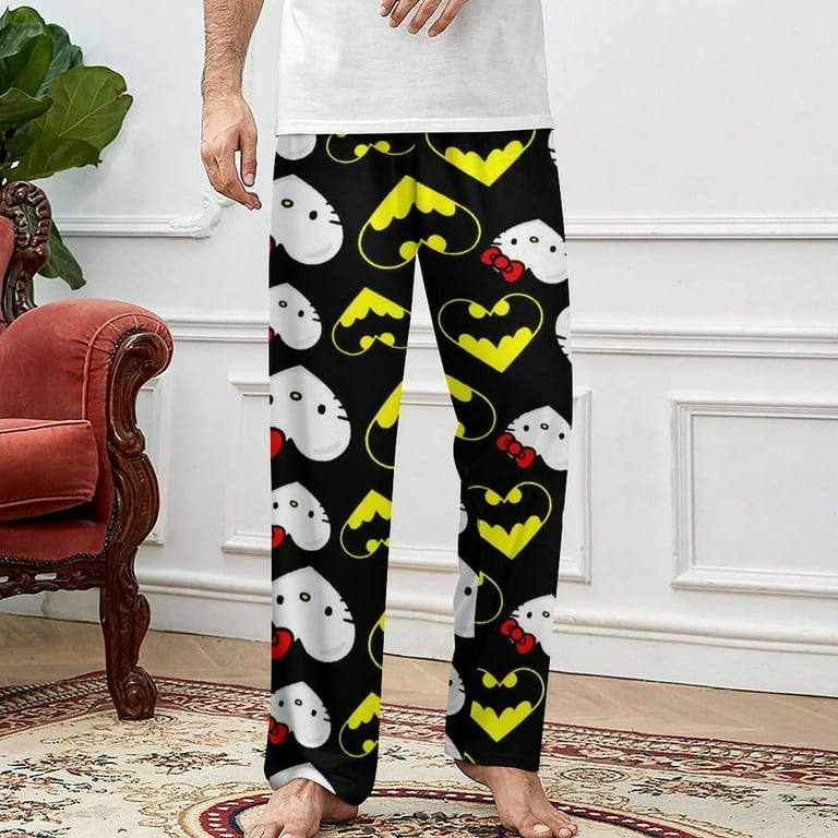 Hello Kitty Batman Pajamas Pants Women Autumn Winter Warm Flannel Lounge Sleep Bottoms Pajama Pants Halloween Christmas 4XL Walmart