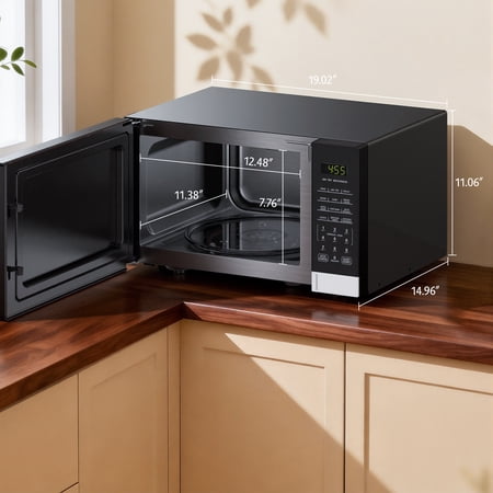 MAINSTAYS 0.9 CU FT 3-IN-1 AIR FRY CONVECTION MICROWAVE OVEN, 900 WATTS