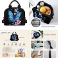 thumbnail image 3 of Yuyamidu Blue Butterfly School Backpack and Lunch Box Set for Kids 8-9, 4 in 1 Middle School Book Bags for 6th Grade Girls with Lunch Bag Pencil Box Water Bottle Holder Large Student Schoolbag, 3 of 5