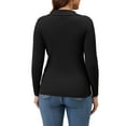 thumbnail image 3 of INSPIRE CHIC Womens Maternity Tops Sweater Long Sleeve Turndown V Neck Tunic Blouse Pregnancy Clothes M Black, 3 of 5