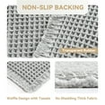 thumbnail image 4 of VUNATE Bathroom Rugs Waffle Style Bath Mats Super Absorbent Non Slip Rubber Back Bath Rug Soft Washable Boho Kitchen Laundry Floor Mats 18"x 30", Gray, 4 of 6