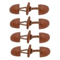 thumbnail image 2 of FVDPWYE 4Pcs Coat Toggle Buttons Accessories Simple Garment Buttons PU Leather Practical Brown, 2 of 9