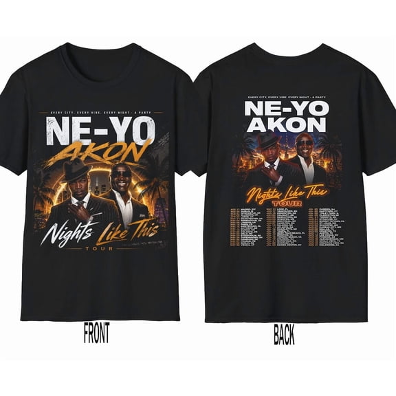 NE-YO Akon tour 2026 T-Shirt, Nights Like This Shirt For Fan