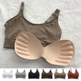 thumbnail image 2 of Minnieouse Sujetador deportivo sin costuras para mujer, top deportivo push up para fitness, espalda en U con relleno Ropa interior color caramelo Minnieouse AP000316-06, 2 of 6
