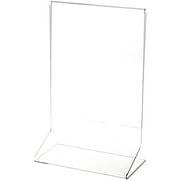 Plymor Clear Acrylic Sign Display / Literature Holder (Side-Load), 6" W x 8" H (3 Pack)