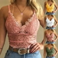 thumbnail image 4 of JustVH Women Floral Lace V Neck Camisole Spaghetti Strap Crop Cami Tank Tops, 4 of 4