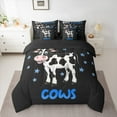 thumbnail image 2 of Castle Fairy Farmhouse Animal Cows 7 Pieces Bedding Comforter Set for Teens,Starry Sky Full Bedding Set Lightweight,Rustic Lodge Fitted Sheet Flat Sheet,Lightweight Room Decor, 2 of 8