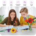 thumbnail image 5 of Wildflower Flowers Bouquet Building Set, Sunflower Flower Botanical Collection Building Toys for Adults And Kids, Home Decor Gift for Mother's Day, Valentine Day, Birthday, Christmas Day - 976PCS, 5 of 7