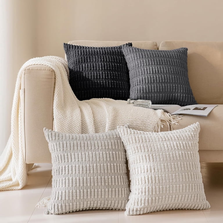 Lomyolo Boho Striped Throw Pillow Covers 20x20 Inch 2-Pack photo 3