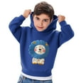 thumbnail image 4 of fnnxnal Kids Toddler Lion Graphic Hoodie - 3T Blue, 100% Polyester Easy-Care Pullover for Daily Play/School, 4 of 5