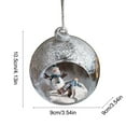 thumbnail image 4 of Christmas Ball Ornaments Set of 1 Plastic Hanging Decor for Xmas Tree with Snowflake Tree Santa Claus Designs(D), 4 of 6