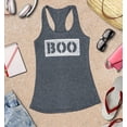 thumbnail image 3 of S4E Women's Distressed Boo Halloween Racerback Slim Fit Medium Charcoal, 3 of 4