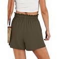 thumbnail image 4 of Fantaslook Summer Shorts for Women Cotton Linen Wide Leg High Waisted Shorts Drawstring Casual Beach Shorts with Pockets, 4 of 8