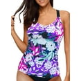 thumbnail image 1 of Womens Printed Strappy Racerback Tankini Swim Top No Bottom S - XXXL, 1 of 6