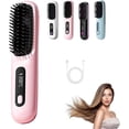 thumbnail image 1 of Cepillo Calefactable para Cabello Corto, 3 Niveles de Calor y Pantalla LED y Recargable por USB, Ligero y Portátil, para Peinados de Cabello Viaje, Hogar, 1 of 7