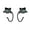 Black, variant on 20g Cute Cat Earrings 925 Sterling Silver Huggie Earrings Nose Piercings Jewelry-Silver