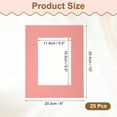 thumbnail image 2 of Uxcell 25Pcs Picture Mat 8"x10" Bevel Cut Frame Mattes for Display Art Measuring Pink, 2 of 7