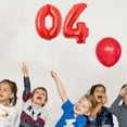 thumbnail image 4 of Wosthever Globo de número de 32 pulgadas Globo decorativo de papel de aluminio Cumpleaños Fiesta de bodas Regalo de vacaciones Decoración Type3 NO3 Wosthever HA002035-45, 4 of 6