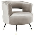 thumbnail image 2 of SAFAVIEH Manet Velvet Retro Mid Century Accent Chair, Multiple Colors, 2 of 8
