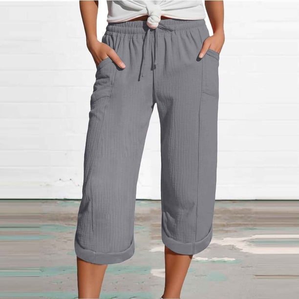 WILLBEST Pantalones Casuales de Mujer, de Moda, de Pierna Recta, de Cintura Alta, Deportivos, Holgados, para Uso Diario. Chica