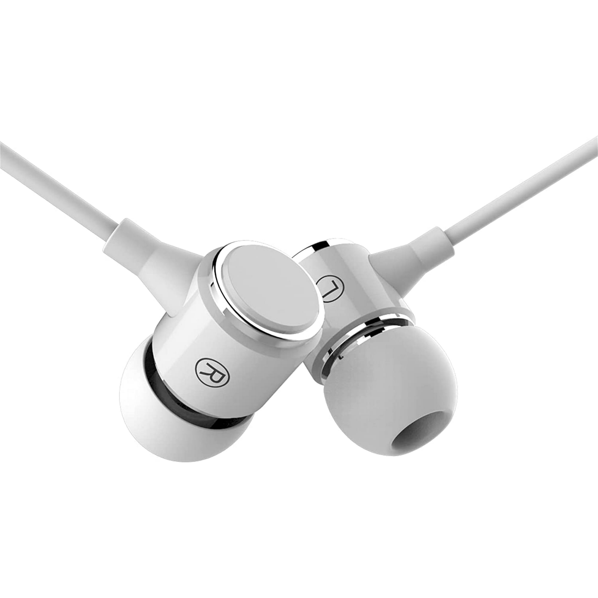 1 Long Cord Wired Earbuds no Microphone Headphones Watching tv with Extra Noise isolating Blocking bass Ear Buds Without mic Corded Length Earphones Walmart