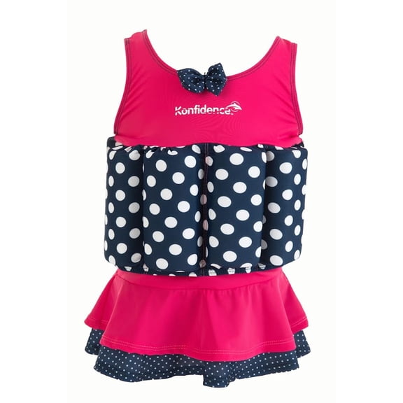 Konfidence Floatsuit Pink Polka Skirt 2-3 Years
