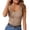 Khaki, variant on Women's Tennis Tanks Modern Ribbed Tank Tops for Summer Slim Fit Sleeveless Knit Casual Basic Tops for Daily Wear Red XXL