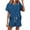 Blue 2 piece outfit for women, variant on Summer Saving Wycnly Women's 2 Piece Outfits Summer Button Henley Shirts and Drawstring Pocket Shorts Set Casual Loose Lounge Set Homewear under $5