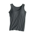 thumbnail image 3 of LSLJS Tank Top for Women Crewneck Sleeveless Tops Casual Fashion Solid Color Built in Bra Tank Tops, S-2XL, 3 of 4