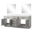 thumbnail image 4 of Shelter 84 in W x 22 in D White Oak Double Bath Vanity, White Quartz Top and 34 in Mirrors, 4 of 6