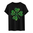 thumbnail image 6 of lcziwo St. Patrick's Day T-shirts for Men Shamrock Print Short Sleeve Crewneck Tees Lucky Green Clover Graphic Tees 2025 Summer Casual Tee Tops Prime Big Deal Days,Black,M, 6 of 6