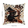 thumbnail image 4 of Halloween Pillow Covers 18x18 Imitation Embroidery Linen Throw Pillow Cases, Decorative Couch Pillow Covers for Sofa Bedroom Living Room, Natural Linen Halloween Decor by OVFUIZ, 4 of 7