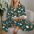 thumbnail image 6 of Logiee Farmhouse Animals Print Womens Pajamas Set,Long Sleeve Sleepwear,Button Down Lounge Set 2 Pieces,Soft Nightwear Pjs Set-X-Large, 6 of 7
