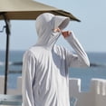 thumbnail image 4 of Men's Sun Protection Hoodie Shirt UPF 50+ Long Sleeves UV Protection SPF With Face Shield, 4 of 5