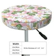 thumbnail image 4 of KLL Lilies Flowers Round Bar Chair Cushion Cover ,Bar Stool Protector with Elastic, Soft Washable, 4 of 6