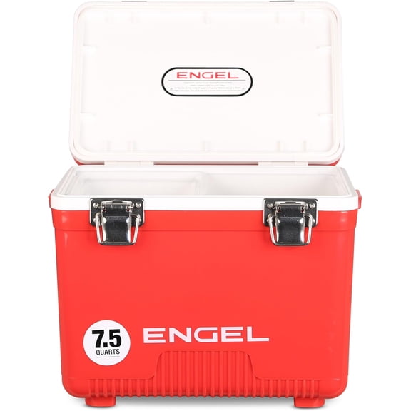 7.5 Qt Leak-Proof Airtight Drybox Cooler and Hard Shell Lunchbox in Red